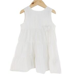H&M Tiered Dress Butterfly Applique 1.5-2Y White